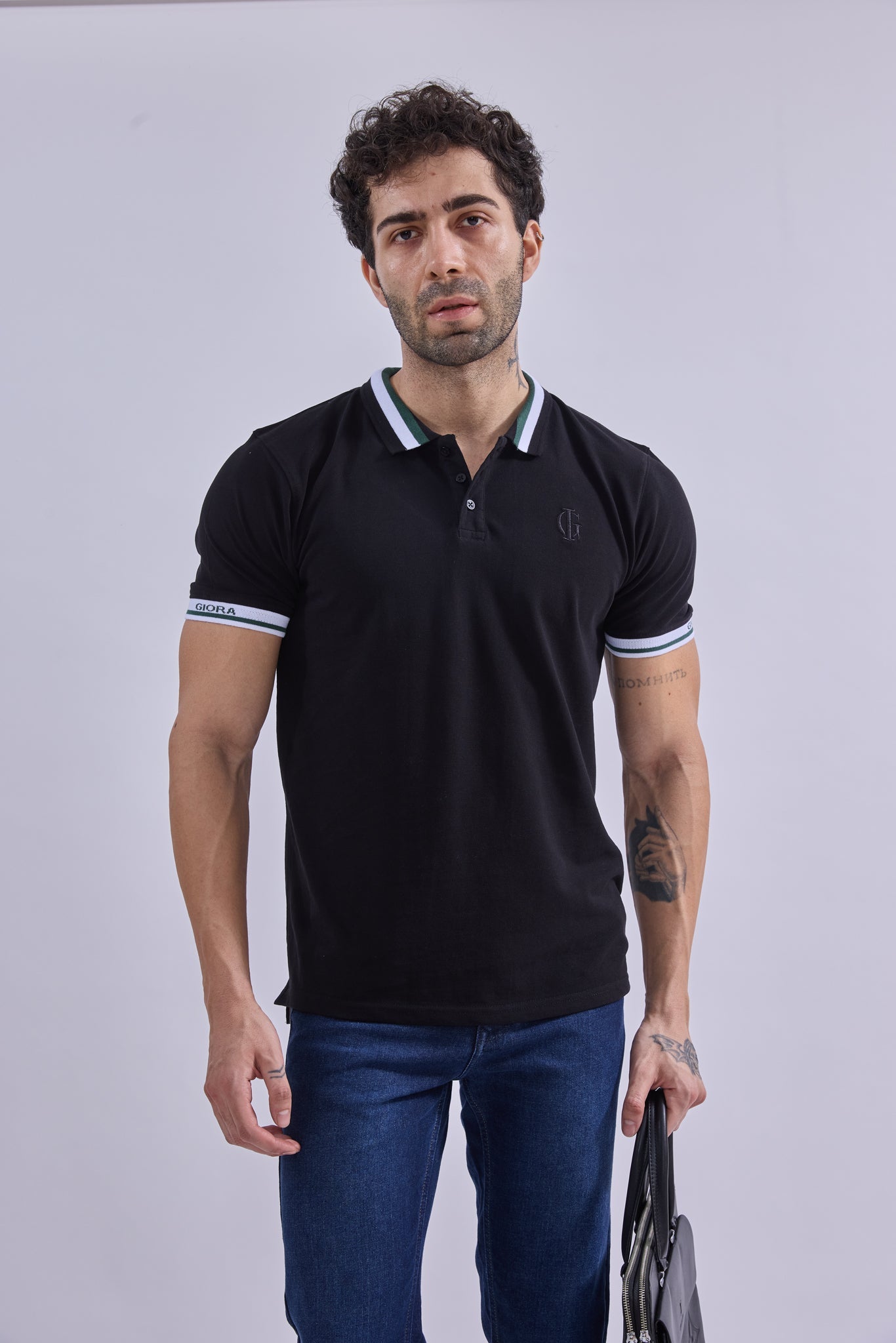 Polo - GIORAcottonGIORAPoloGI-POL-0004-BK-SSGIORACotton