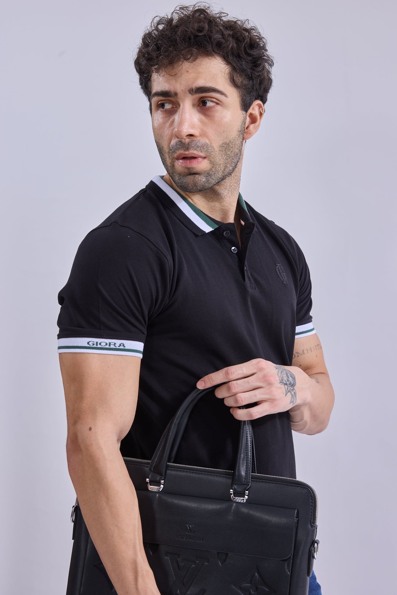 Polo - GIORAcottonGIORAPoloGI-POL-0004-BK-SSGIORACotton