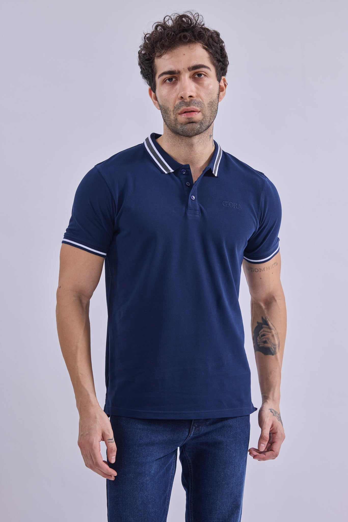 Polo - GIORAcottonGIORAPoloGI-POL-0002-BL-SSGIORACotton