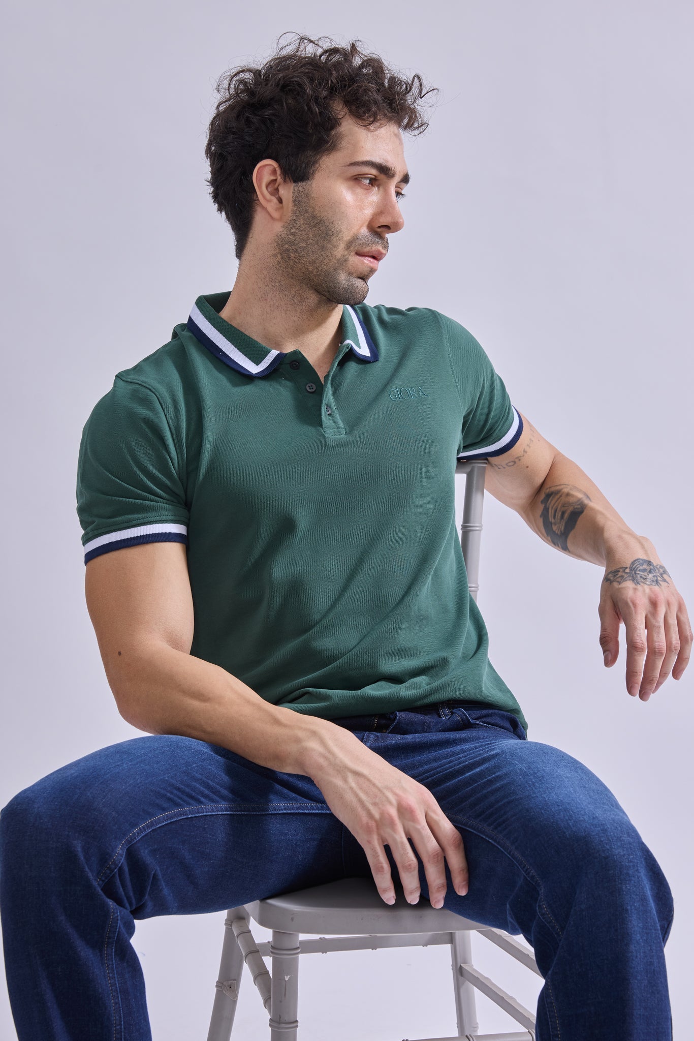 Polo - GIORAcottonGIORAPoloGI-POL-0001-GRN-SSGIORACotton