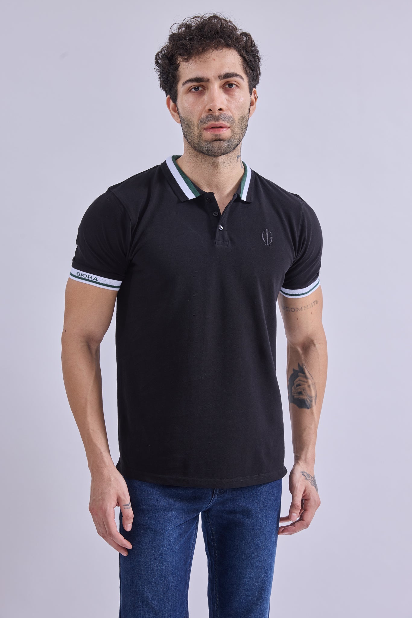 Polo - GIORAcottonGIORAPoloGI-POL-0004-BK-SSGIORACotton