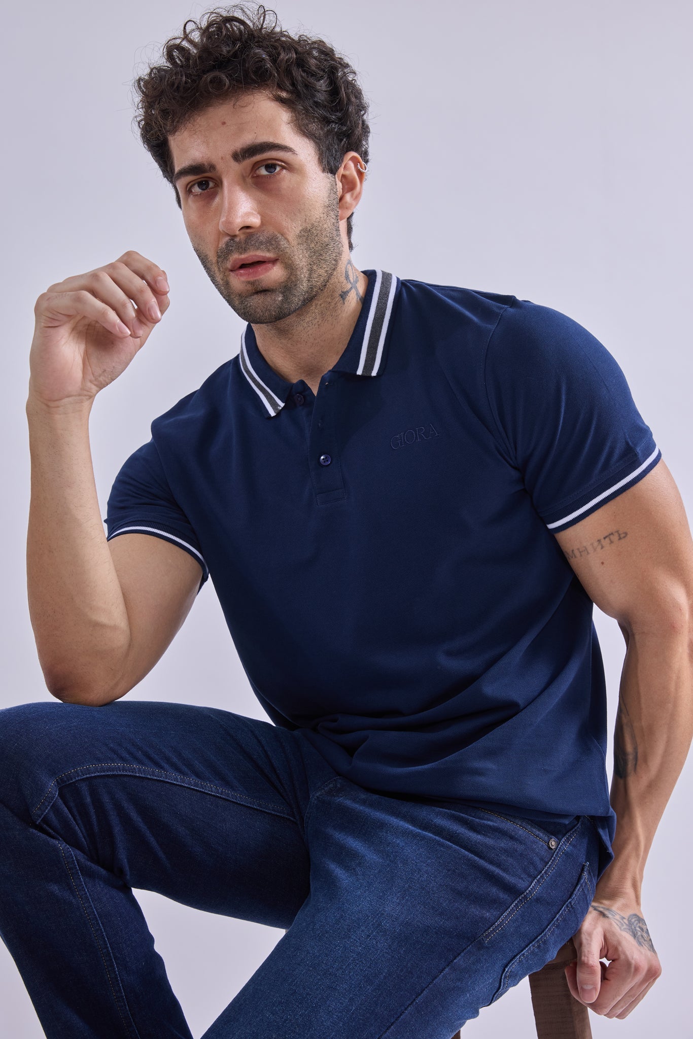 Polo - GIORAcottonGIORAPoloGI-POL-0002-BL-SSGIORACotton