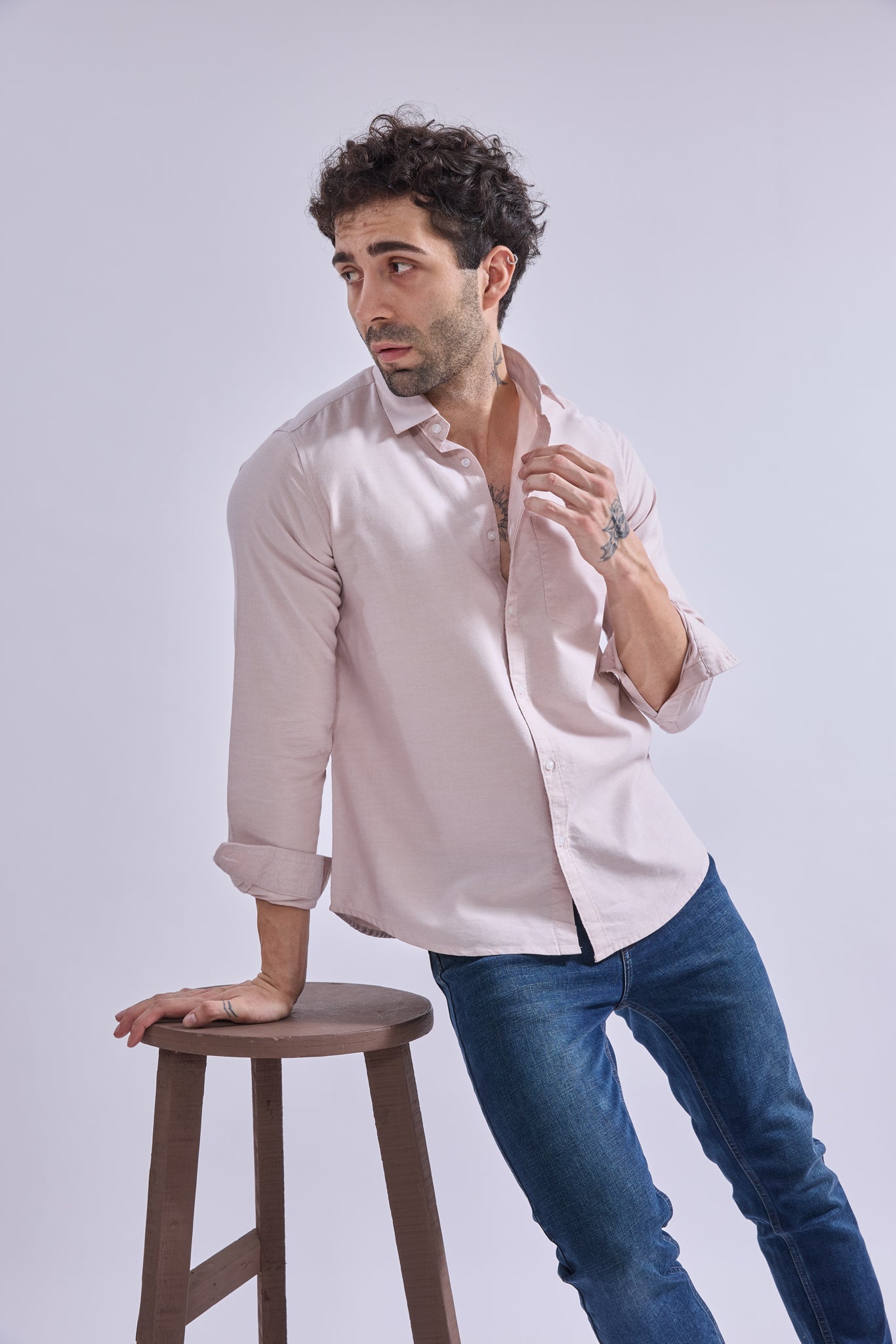 Shirt - GIORAcottonGIORAShirtGI-SH-0002-OXBEIGE-SSGIORACotton