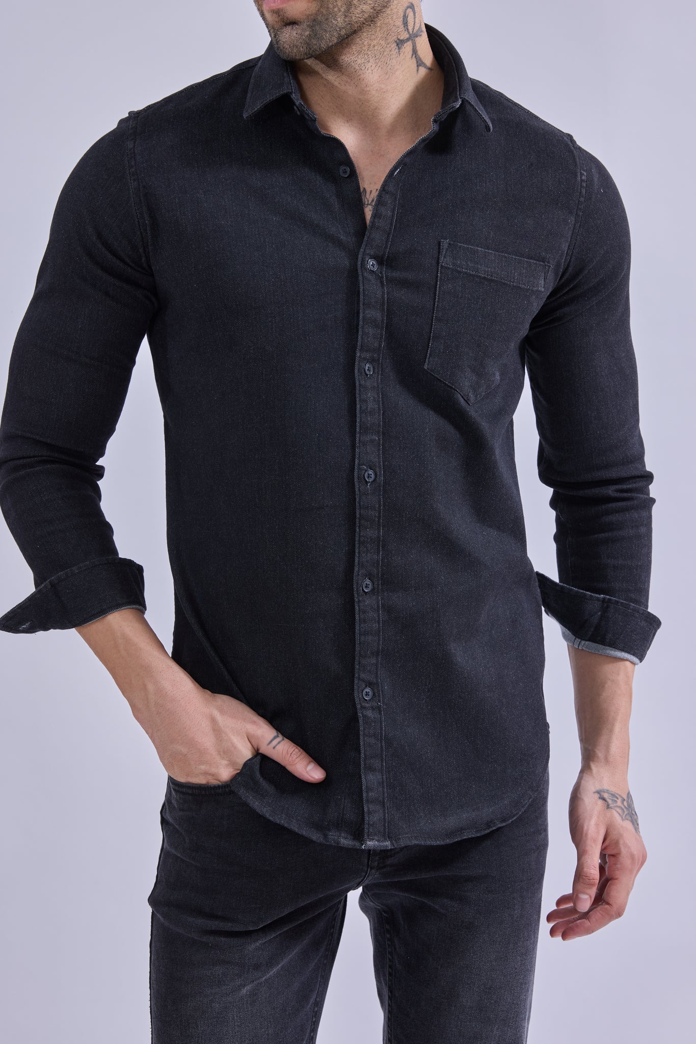 Shirt - GIORADenimGIORAShirtGI-SH-DM-0016-BKIND-SSGIORADenim