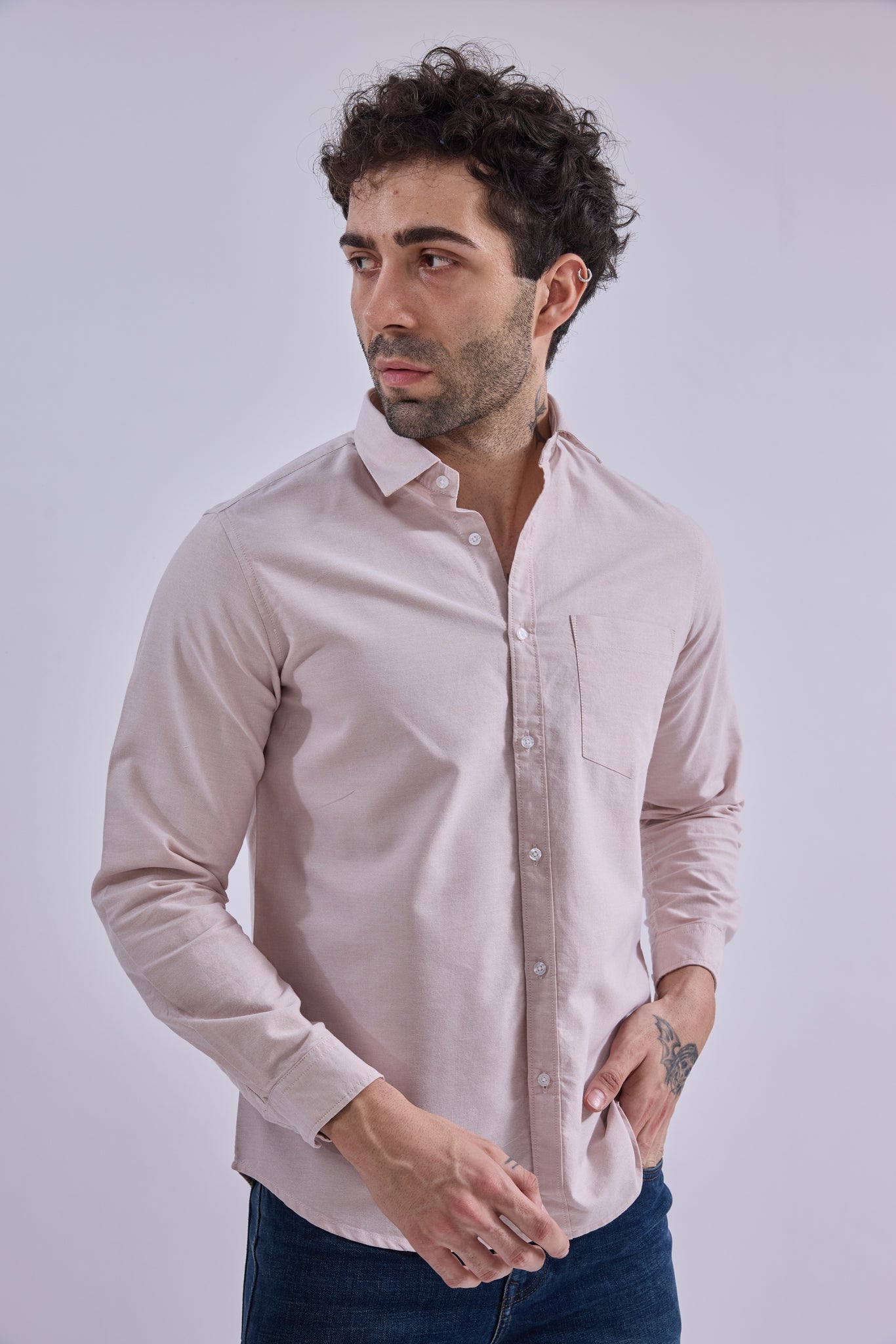 Shirt - GIORAcottonGIORAShirtGI-SH-0002-OXBEIGE-SSGIORACotton