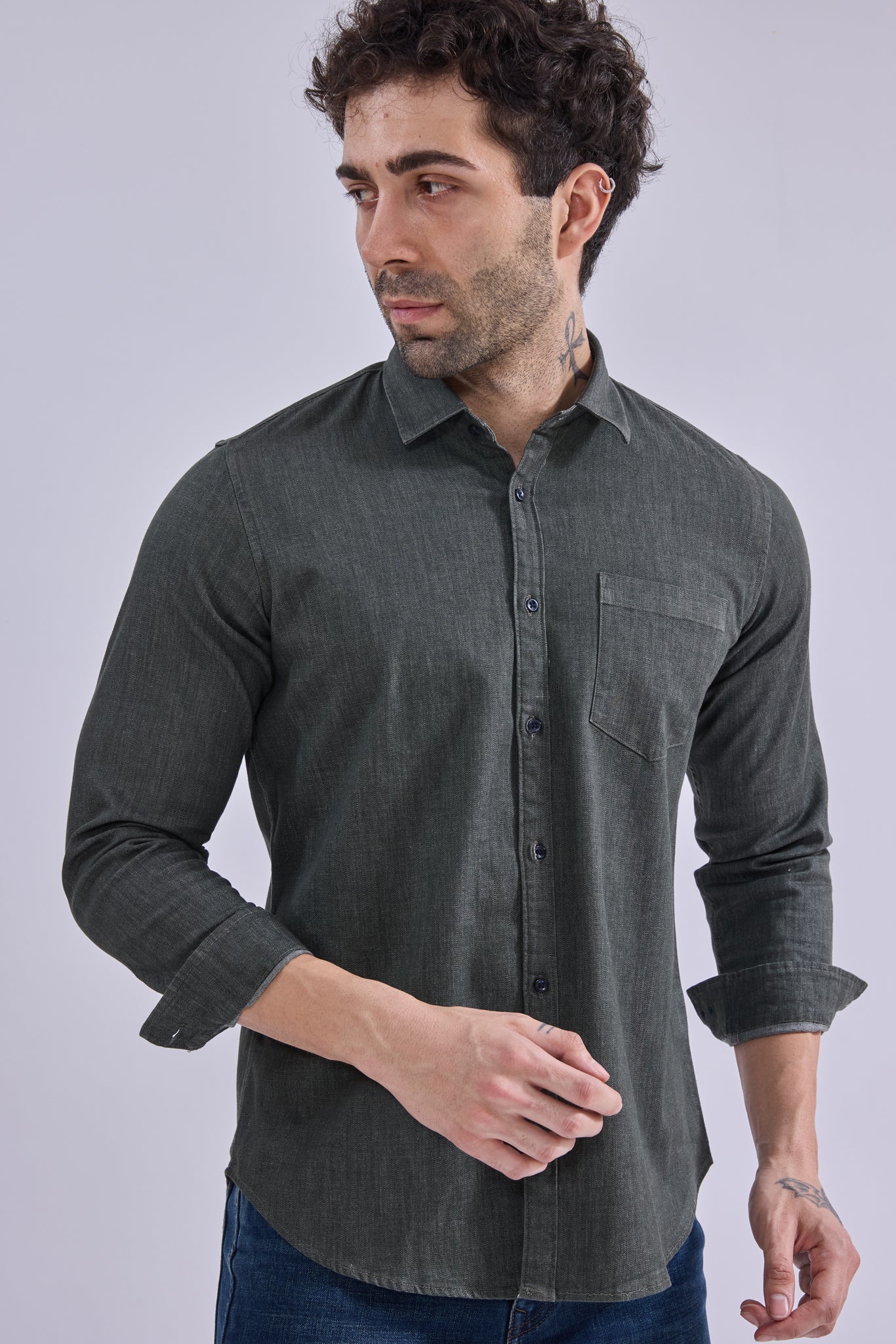 Shirt - GIORADenimGIORAShirtGI-SH-DM-0011-OGRN-SSGIORADenim