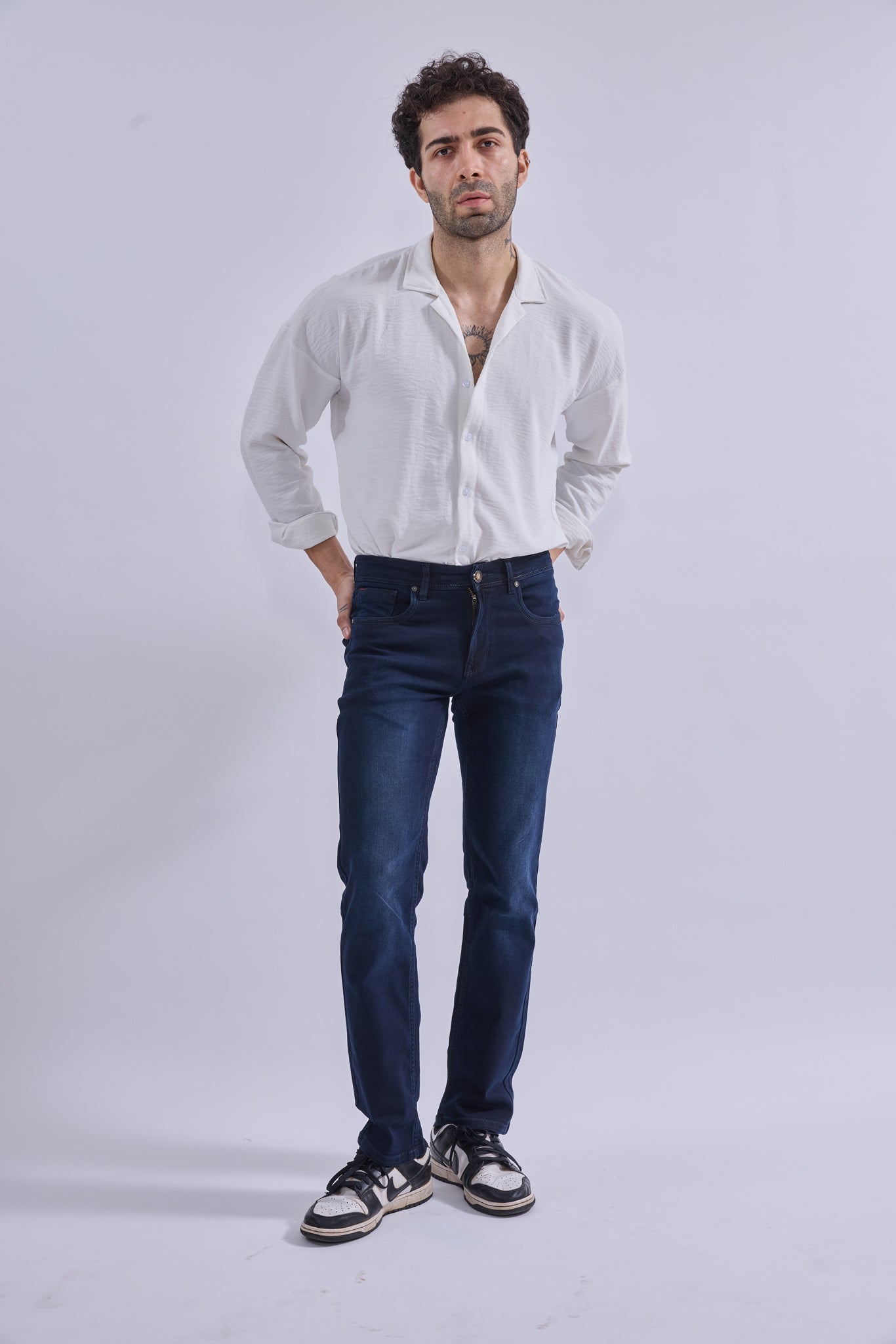 Straight Fit Jeans - GIORAcottonGIORAStraight Fit JeansGI-JE-0003-NVYRW-3232GIORACotton